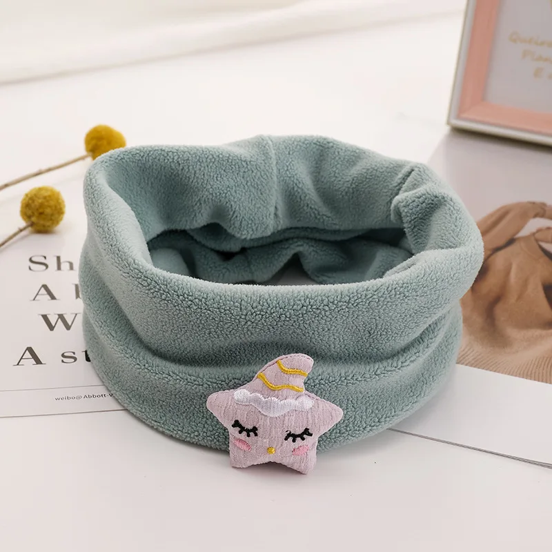 New Autumn Winter Children Plush Scarf Baby Kids Warm Neck Child Collar Boys Girls Velvet Scarves O Ring Magic Neckerchief |