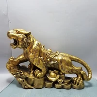 18china lucky seikos brass zodiac signs tiger statue panthera tigris statue sculpture uphill tiger step ingot tigre harimau tigr