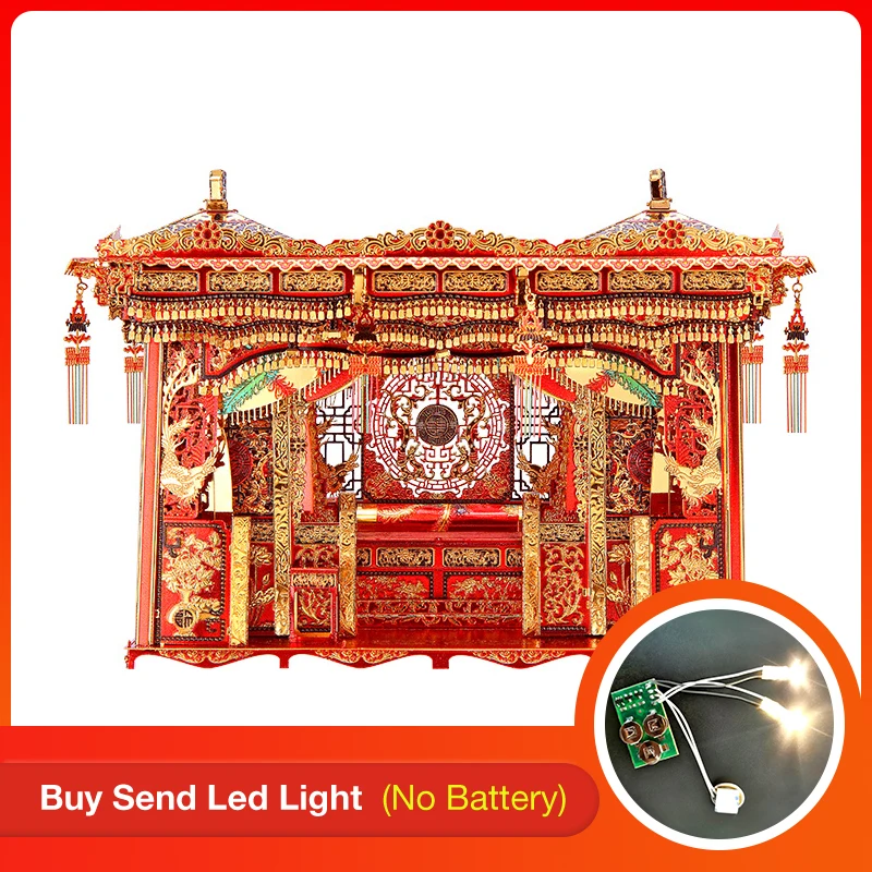 Металлическая 3D головоломка сделай сам модель золотого цвета свадебная вырезка