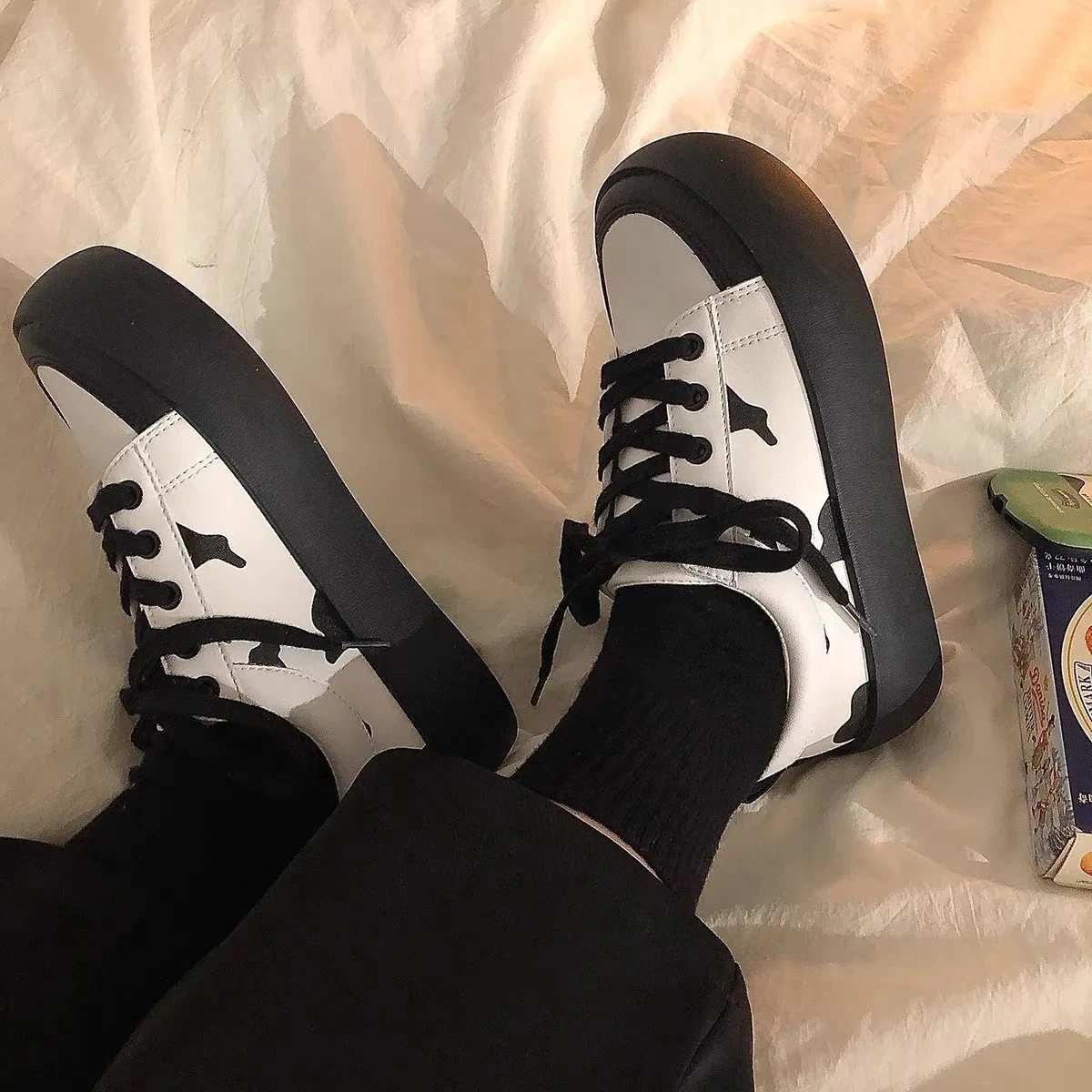 

White Sneakers Platform 2021 Fashion Women Chunky Spring Breathable Comfort Running Casual Couple Sport Board Shoes