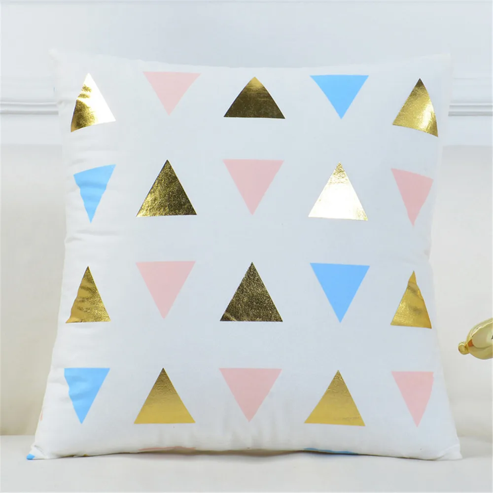 Подушка геометрической формы 45x45 синяя декоративная диванная подушка для дивана