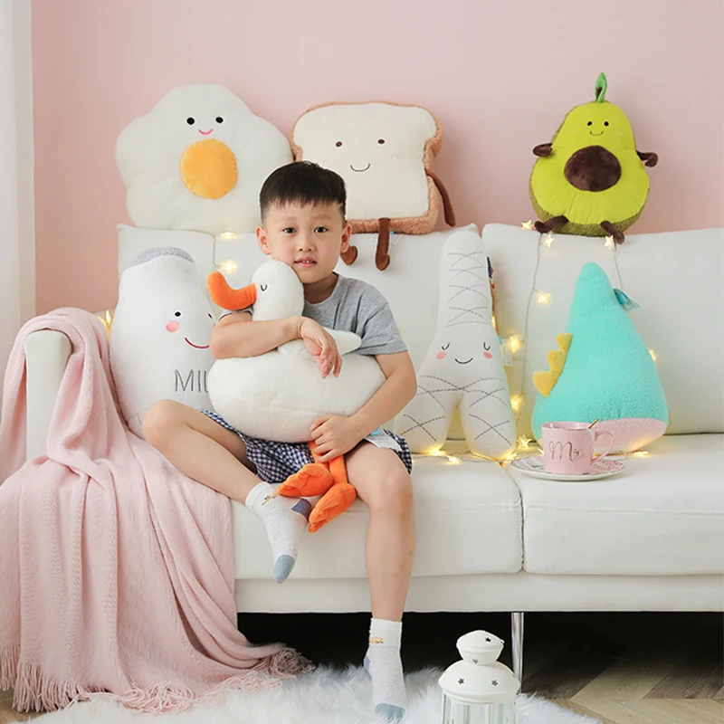 Декоративная плюшевая подушка INS милая мультяшная набивная железная башня