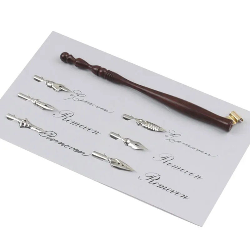 Авторучки дерево/Смола ручной работы перо для каллиграфии держатель набор Dip