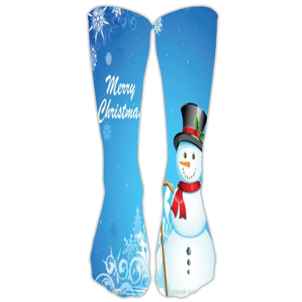 Женские Мужские носки повседневные деловые 3D Рождественские с Санта-Клаусом и