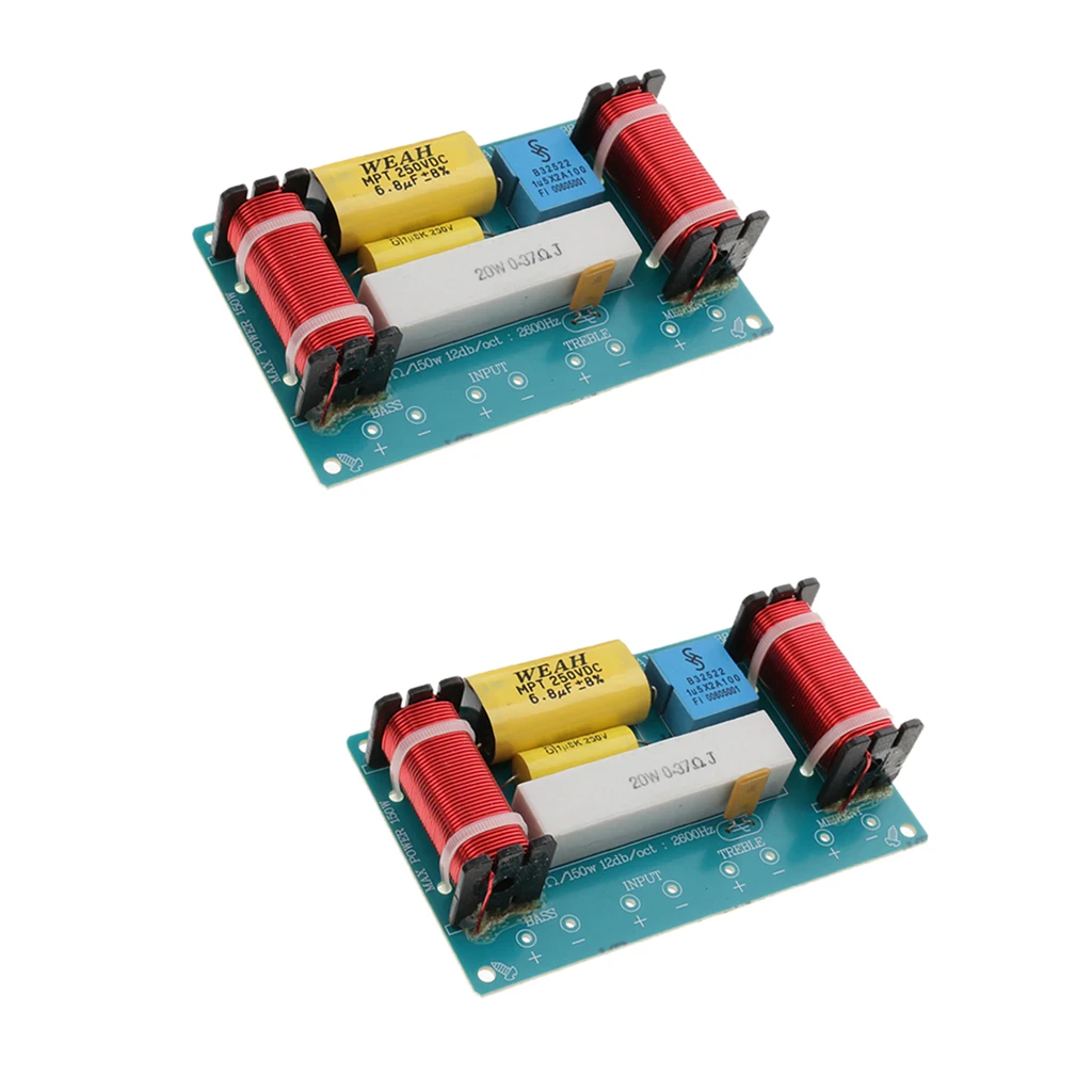 2 шт. 3 полосный аудио фильтр бас динамик делитель частоты для автомобиля дома