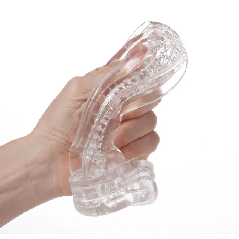 Male Masturbator Cup Soft Pussy Sex Toys Transparent Vagina Adult Endurance Exercise Products Vacuum Pocket for MenYSL77 | Красота и