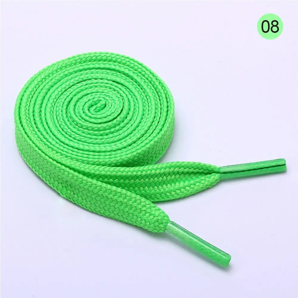 

12 Colors High Quality Polyester Fashion shoelace women and man A pair classic flat Sports Casual Shoe accessories