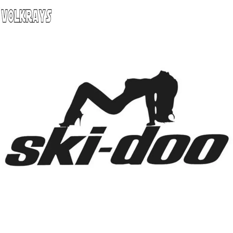 

Модная Автомобильная наклейка Volkrays Skidoo Quad Plow аксессуары для снегохода Отражающая виниловая наклейка черная/серебристая, 6 см * 16 см