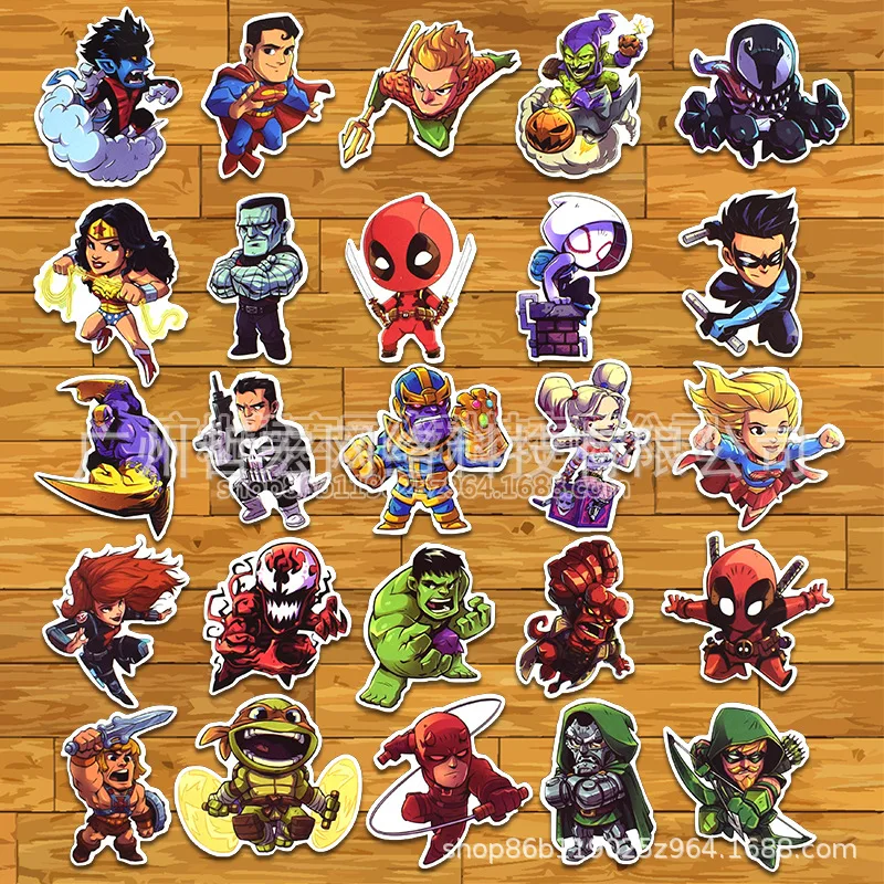 100 шт./упак. Прохладный Super Hero наклейки Marvel детская игрушка наклейка "Мстители" Бомба для катания на скейтборде Чемодан ноутбук Тетрадь автомобиля ТВ