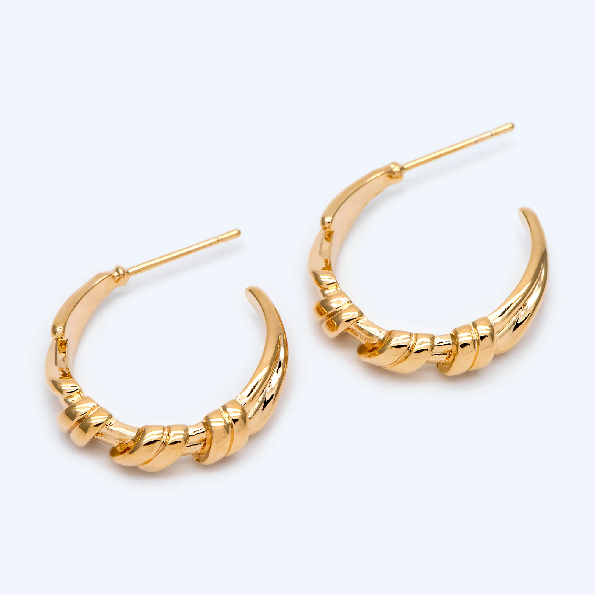 

10pcs Dainty Gold Hoop Earrings, 25mm Circle Earring, Earring Findings, Jewelry Making, Diy Material, Jewelry Supplies (GB-2024)
