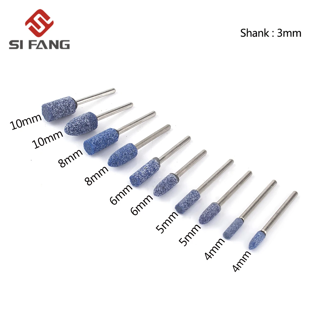 

100pcs/lot 3mm Abrasive Stone Honing Grinding Head Set Dremel Die Grinder Tools for Metal Plastic Wood Deburring Polishing