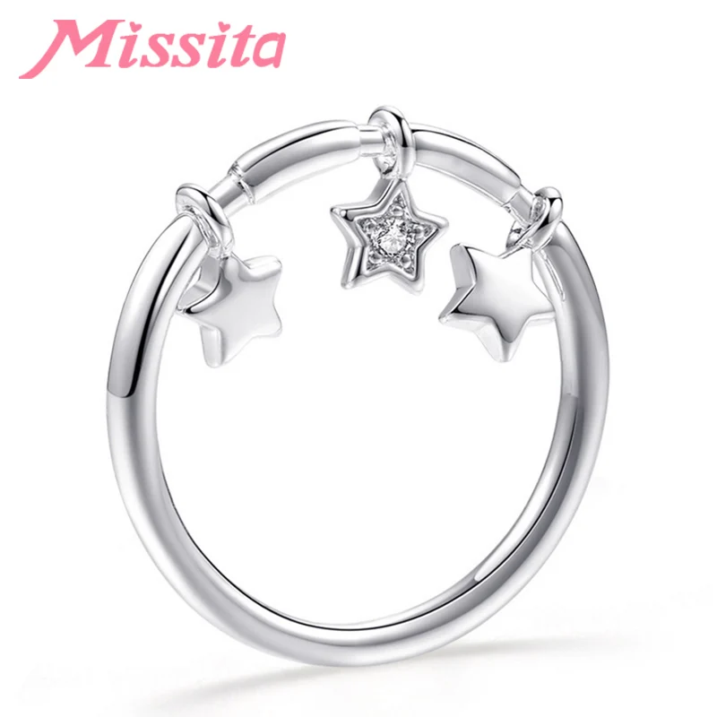 MISSITA новые модные кольца на палец с подвеской в виде звезды для женщин ювелирные