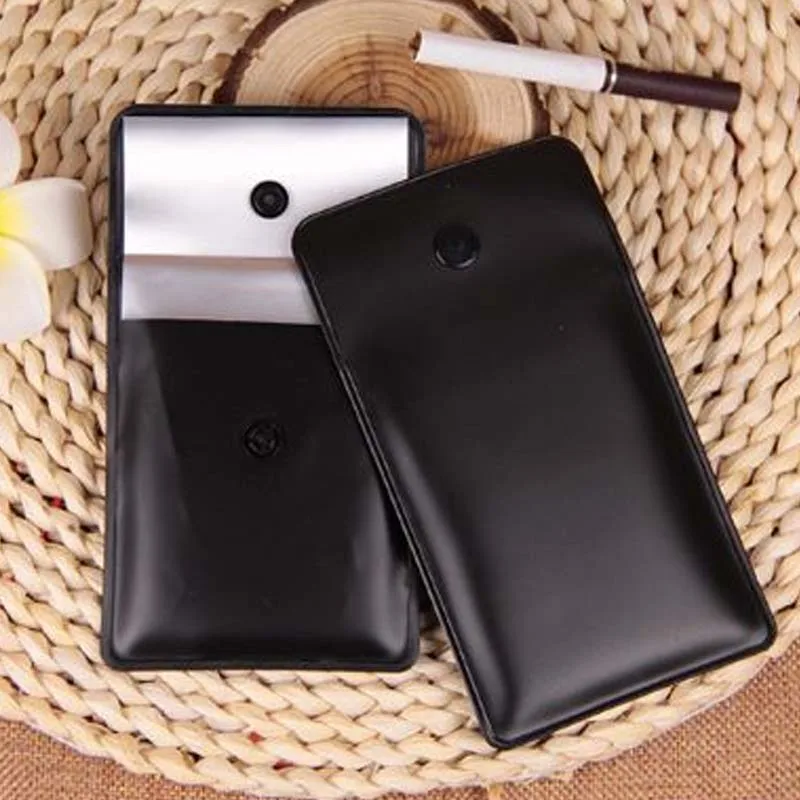 Белый черный ПВХ переносные пепельницы карман на открытом воздухе для сигарный