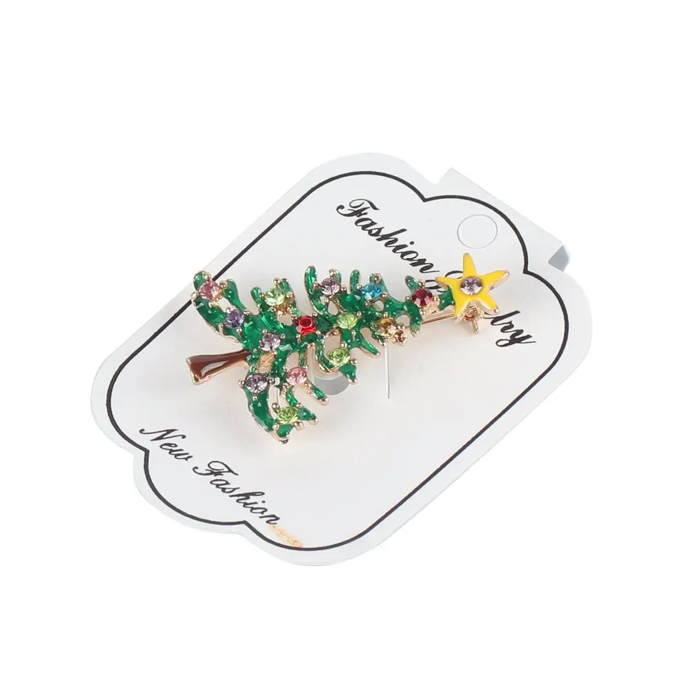 Красочная Подвеска для броши в стиле ретро форме дерева имитация сияющих штифтов