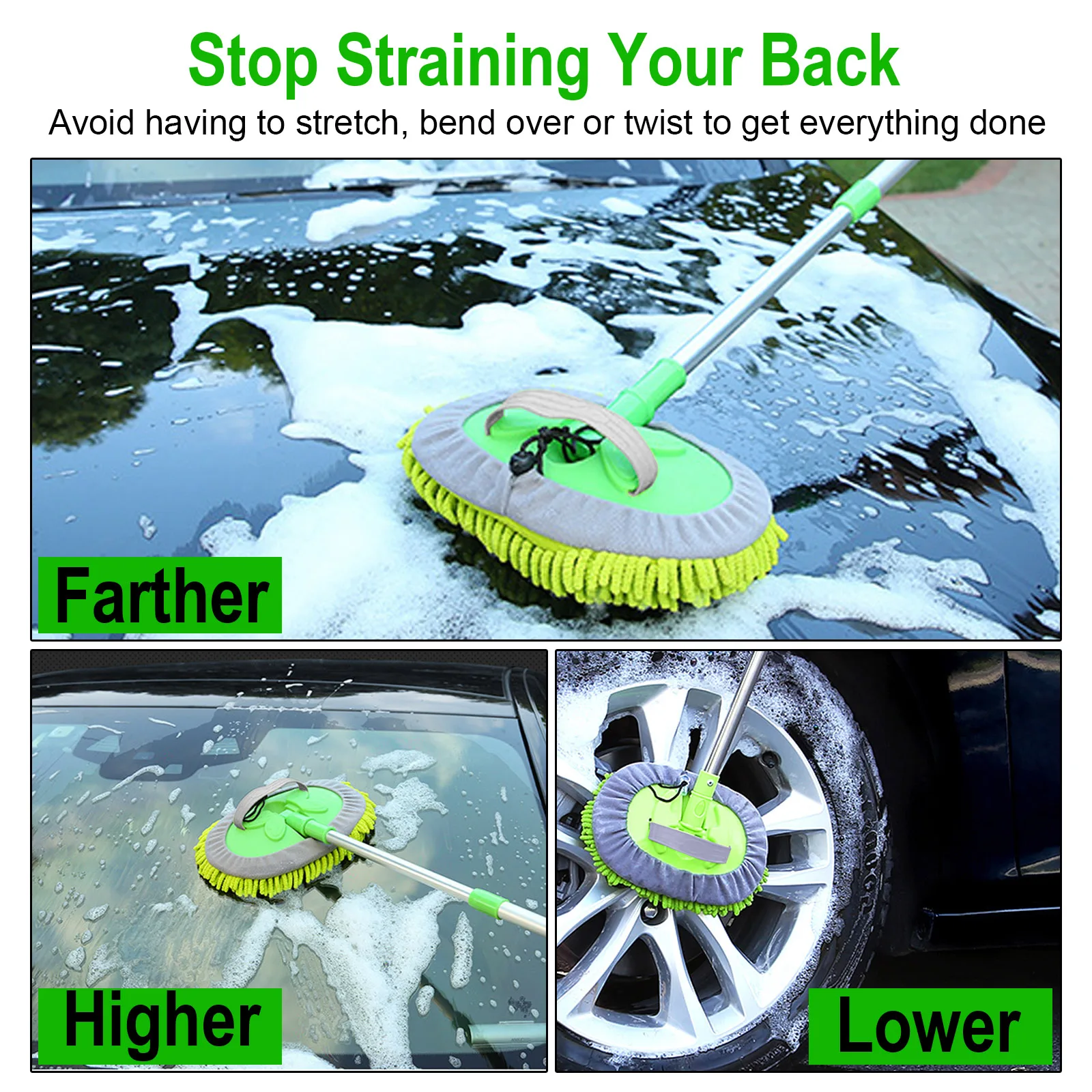 Швабры для мытья автомобиля чистящее полотенце с регулируемой ручкой мягкая