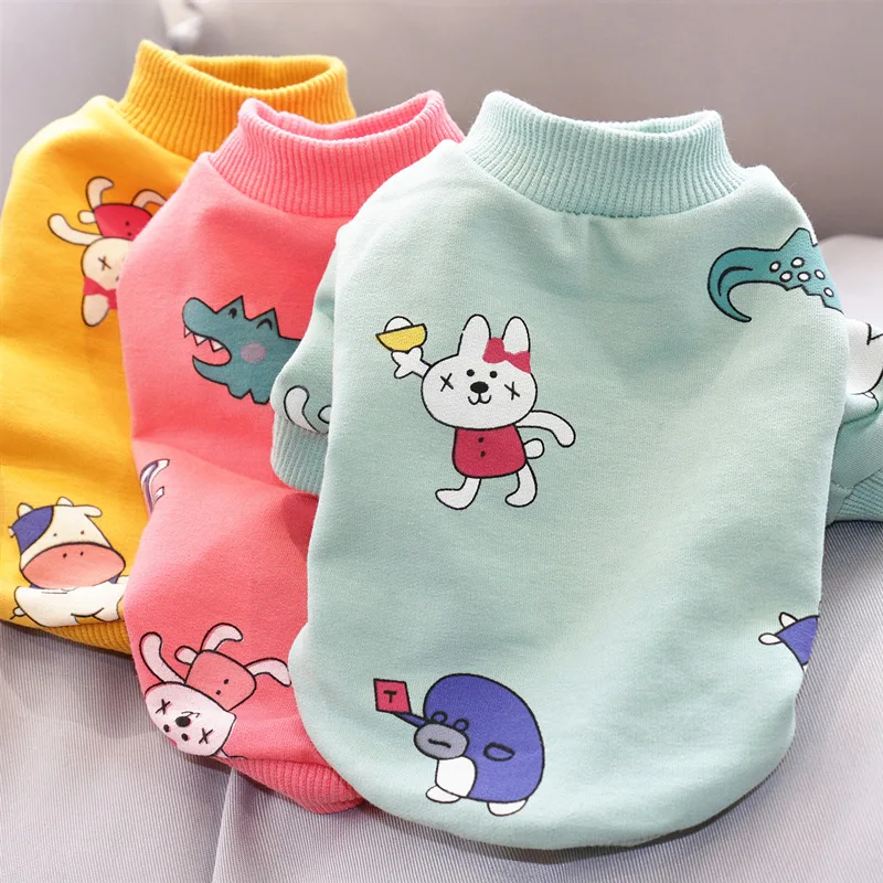 Летняя Одежда для питомцев милое пальто куртка из мягкого хлопка с изображением