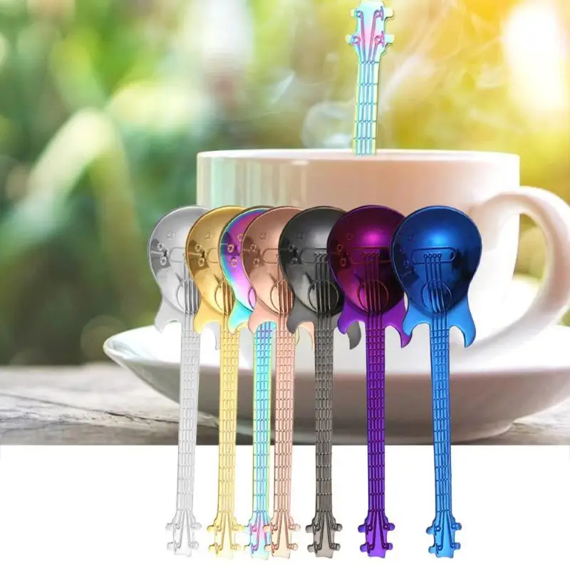 Гитарный комплект кофейных ложек десертная ложка для мороженого из нержавеющей