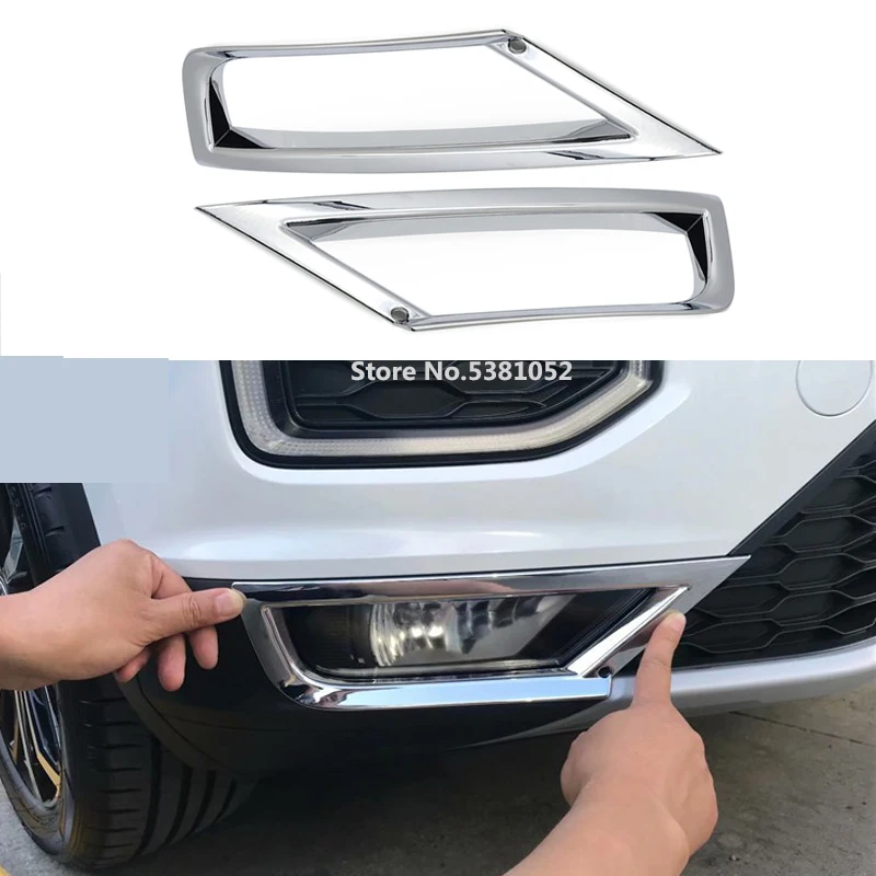 

For VW Volkswagen T-Roc TRoc 2017 2018 2019 2020 Car Front Fog Light Foglight Trim Decoration Sticker Rear Tail Fog Light Cover