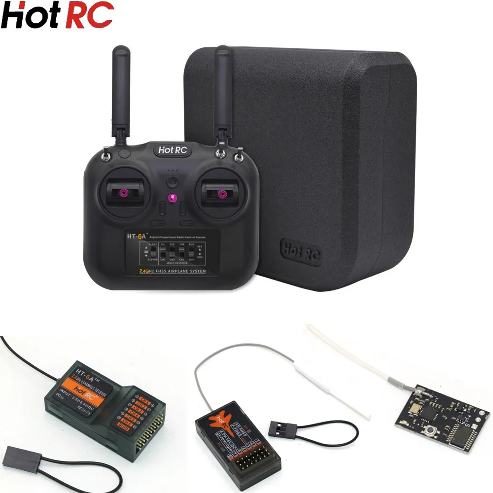 hotrc ht 6a 24g 6ch rc передатчик fhss 6ch приемник