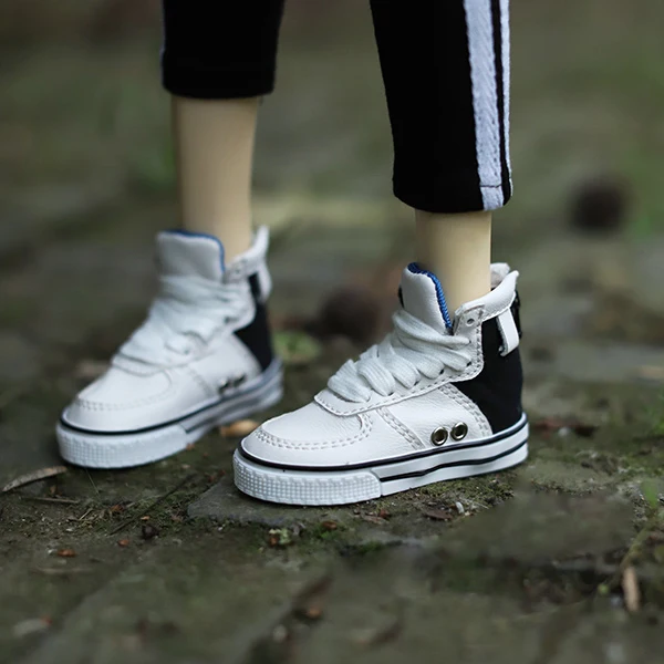 

G10-076 children toy 1/3 1/4 doll's props Accessoriess shoes fashion sports black white Splicing leather shoes sneakers 1 pair