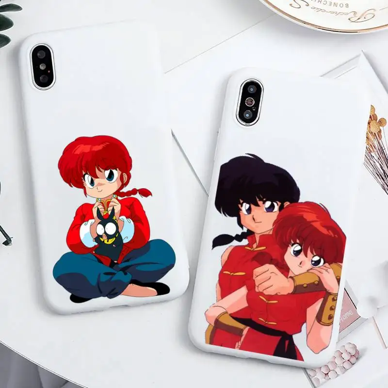 

Ranma Japan amine Phone Case Candy Color for iPhone 6 6S 7 8 11 12 XS X SE 2020 XR mini pro Plus MAX funda