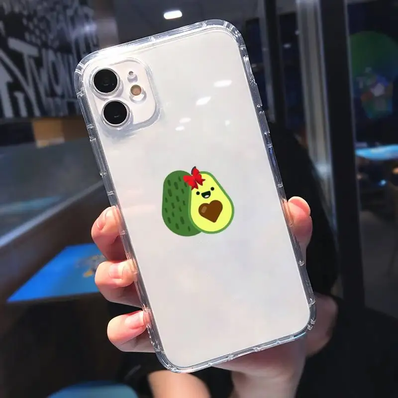 

avocado cartoon Phone Case Transparent for iPhone 11 12 mini pro XS MAX 8 7 6 6S Plus X 5S SE 2020 XR