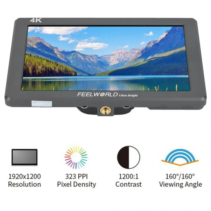 7 &quot4 K монитор Feelworld P7 Ultra HD яркая 2200nit камера видео HDMI 1920x1200 камеры dslr|Мониторы| |