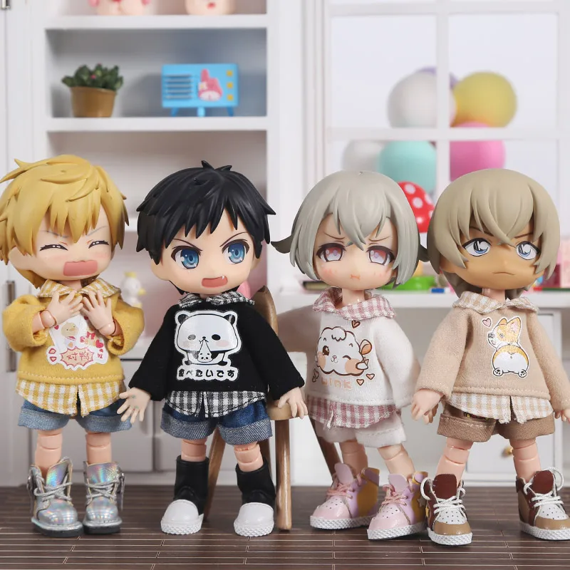 Одежда для куклы мультяшная Толстовка с длинным рукавом футболка/короткие брюки