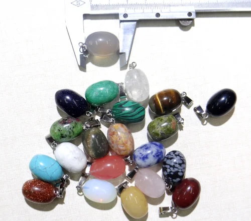 Natural stone Turquoises Quartz Crystal aventurine lapis tiger eye bead pendant for diy Jewelry making necklace Accessories24Pc | Украшения