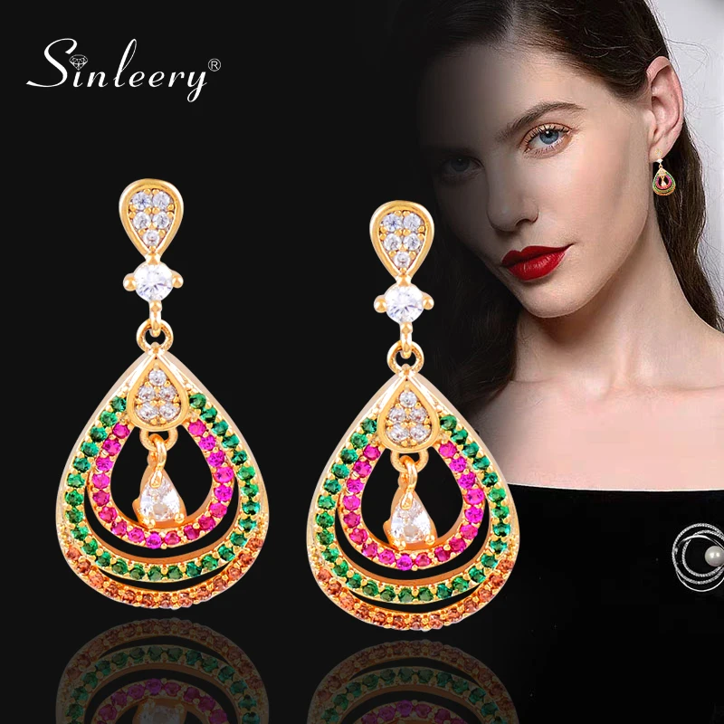 Серьги SINLEERY в этническом стиле женские Винтажные висячие ювелирные украшения