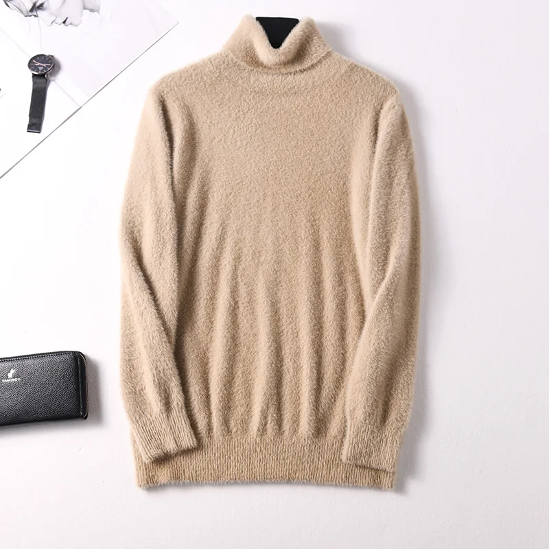 2019 Высокое качество женский свитер водолазка мягкие Джемперы Норка Кашемир