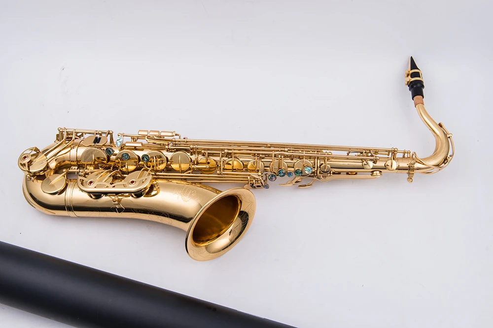 High quality professional Brass body Tenor Saxophone NAIPUTESI NT-TX800 Electrophoresis gold Bb Sax With accessories | Спорт и