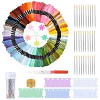 nonvor 162 pcs embroidery starter kit embroidery kit with 100 colors embroidery floss cross stitch threads for beginners