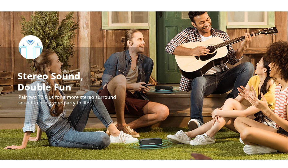 [] Портативная колонка Tronsmart Element T2 Plus TWS Bluetooth 5,0 с глубокими и мощными басами, водонепроницаемость IPX7, время воспроизведения 24 часа