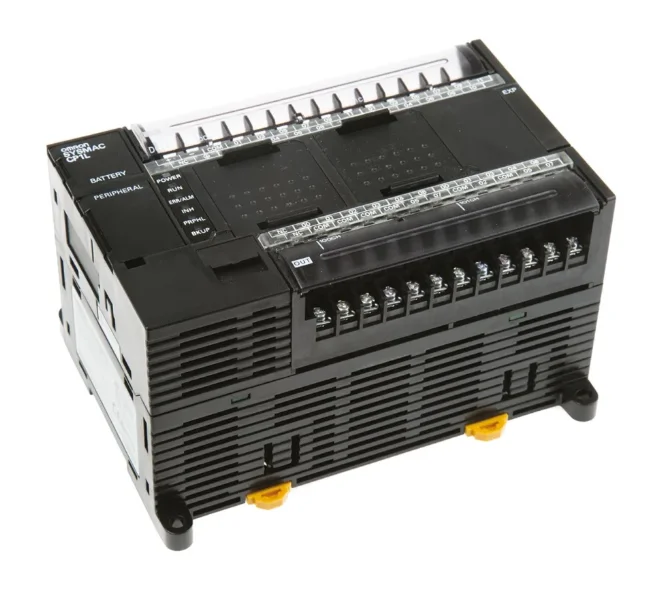 

CP1L-M40DR-D 24 VDC supply, 24 x 24 VDC inputs, 16 x relay outputs 2 A, 10K steps program + 32K words data memory