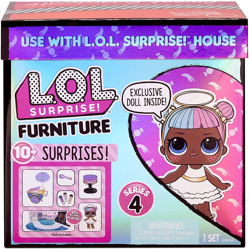 

LOL Surprise Furniture Sweet Boardwalk with Sugar Doll and 10+ Surprises, Doll Candy Cart Furniture Set, Accessories