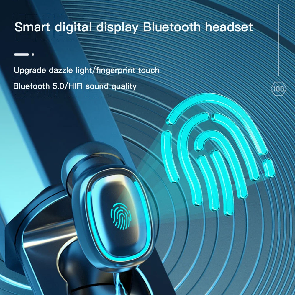 

Wireless Bluetooth 5.0 Earphone TWS-201 TWS In-ear Sports Running Headset LED Power Display Support iOS/Android Phones HD Call