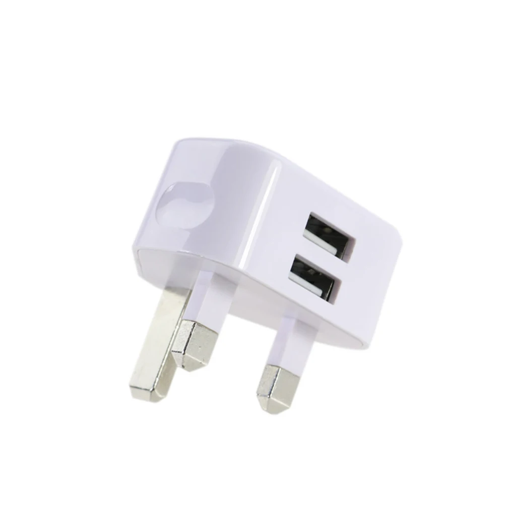 Универсальное зарядное устройство для телефона с 2 Usb портами типа A и вилкой