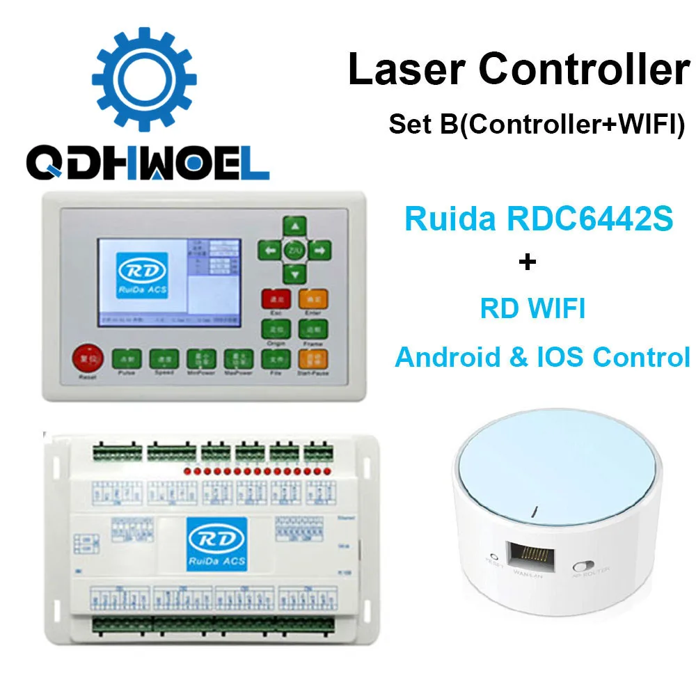 Ruida RDC6442G RDC6442S DSP лазерный контроллер панель PSU WIFI ручка для Co2 лазерной гравировки