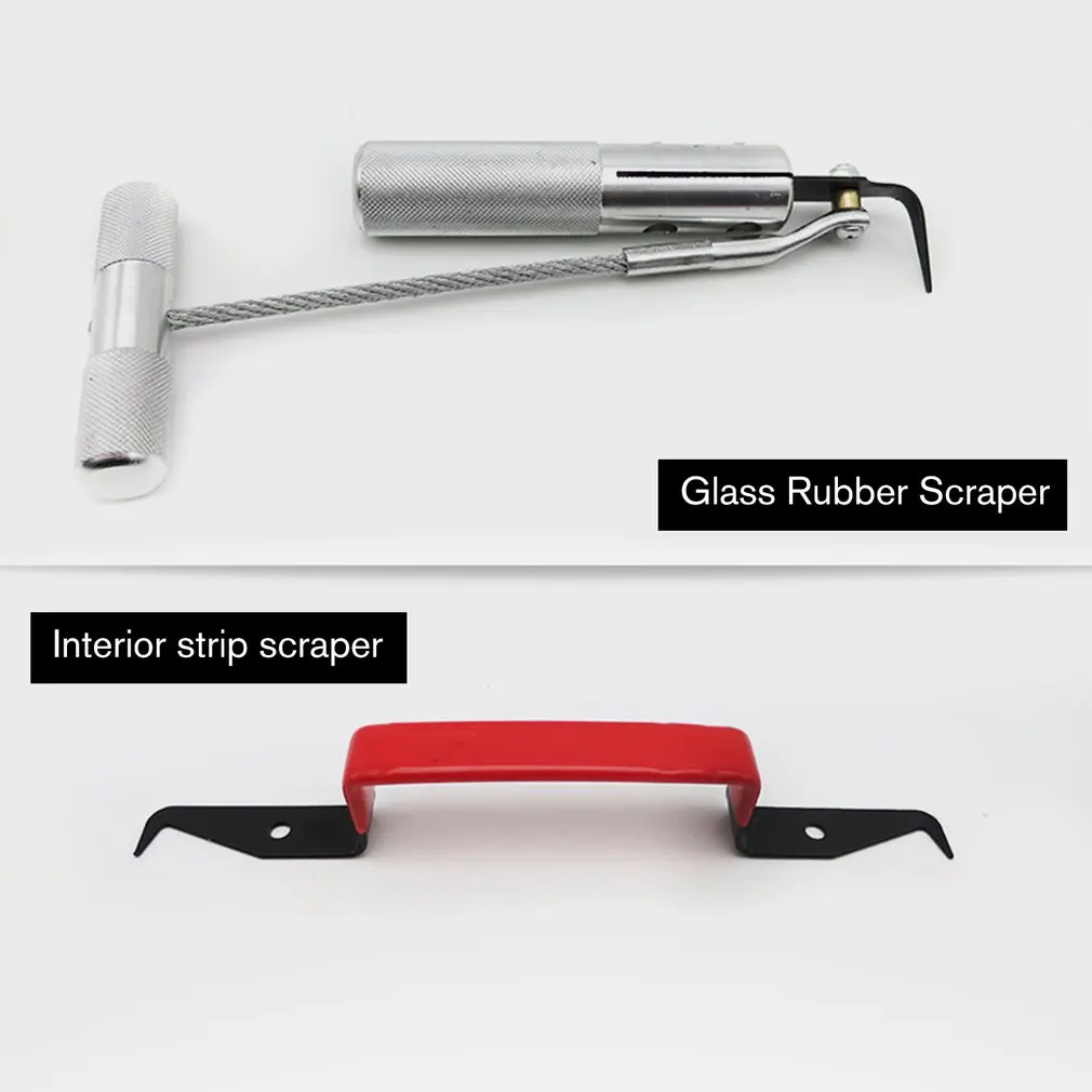 

7PCS Windscreen Glass Removal Set Car Van Windshield Kit Garage Hand Tools Rubber Buckle Glass Glue Scraper Interior Bar