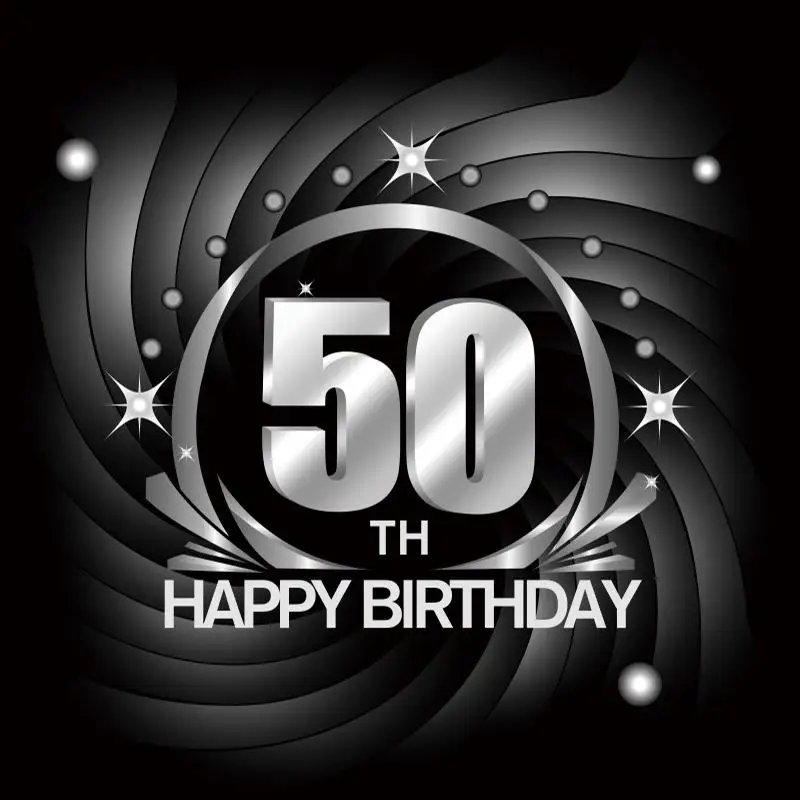 

Bokeh Black and Silver Glitter Photography Backdrop 50th 40th 60th Birthday Personalise Photo Background Studio Photocall