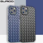 Роскошный кожаный дышащий чехол для телефона iPhone 13 12 Mini 11 Pro Max X XR XS 6 6S 7 8 Plus, мягкий силиконовый Плетеный Сетчатый Чехол