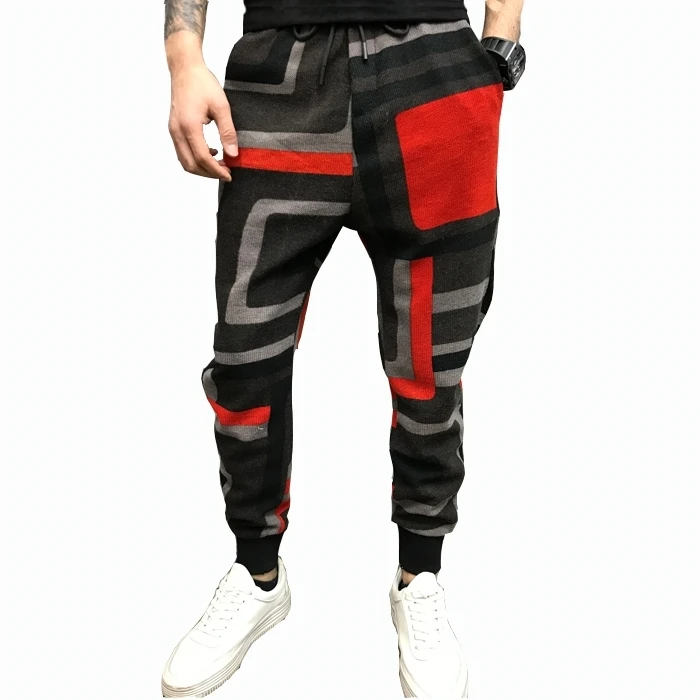 

Idopy Men`s Korean Style Pants Harem Style Regular Fit Drop Crotch Elastic Waist Ankle Length Joggers Trousers For Male