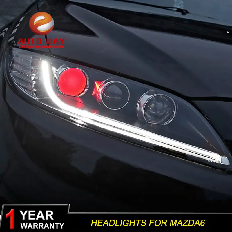 Автомобильный Стайлинг чехол для передней фары mazda 6 M6 2004 2013 светодиодный ные DRL