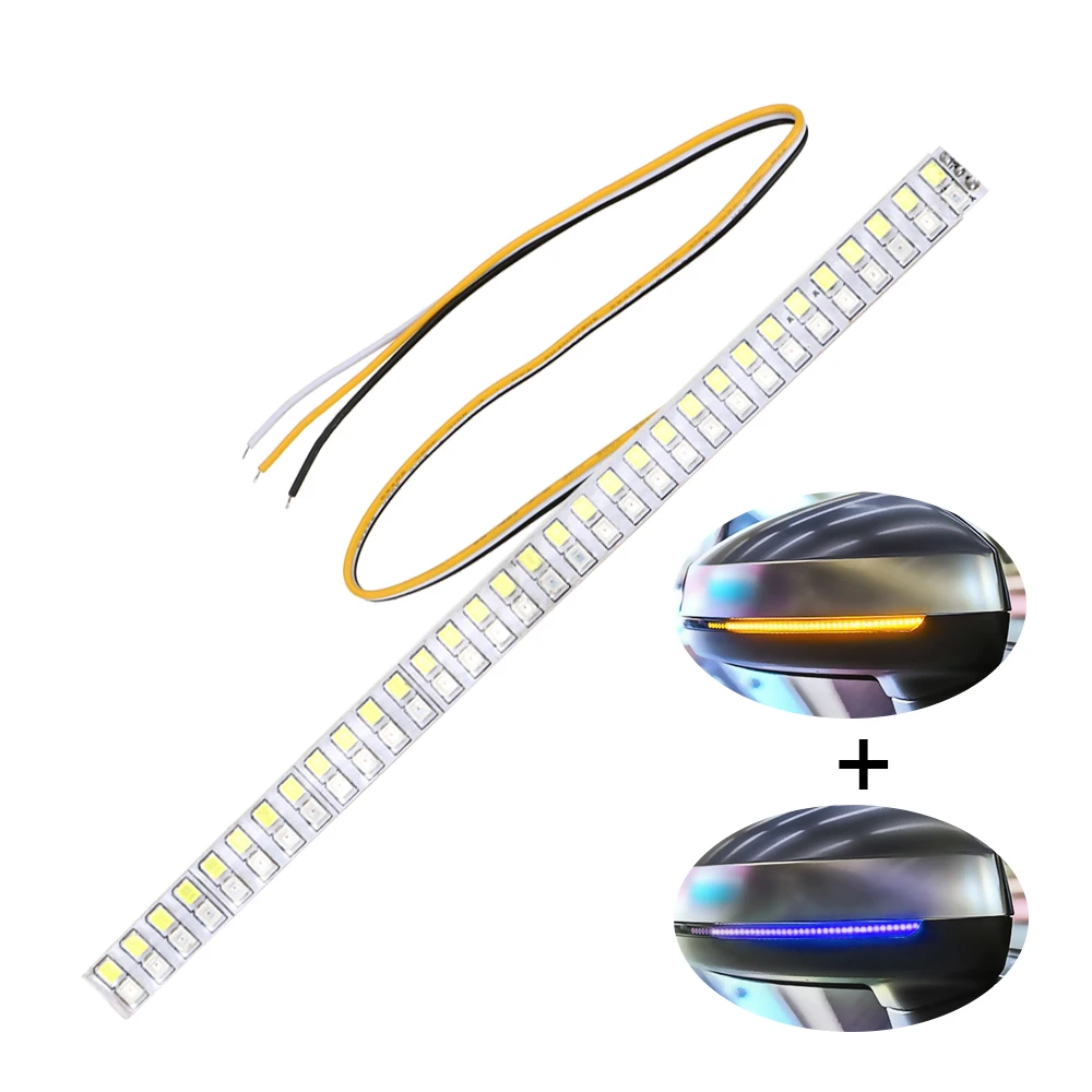 LEEPEE светодиодный течет поворотов полосы светильник Янтарный синий автомобиль