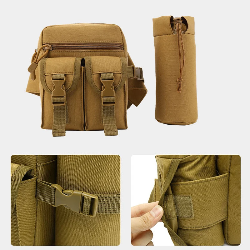 Tactical Men Waist Pack Lightweight Multifunction Tactical Package 800D Waterproof Oxford Cloth Military Camping Tactical Pocket