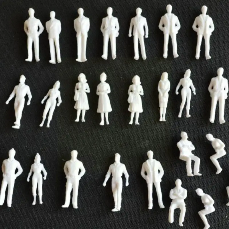 

1:50 Scale Model Miniature White Figures Architecture Peoples Scale Human Sand Model Table Building Model G0o8