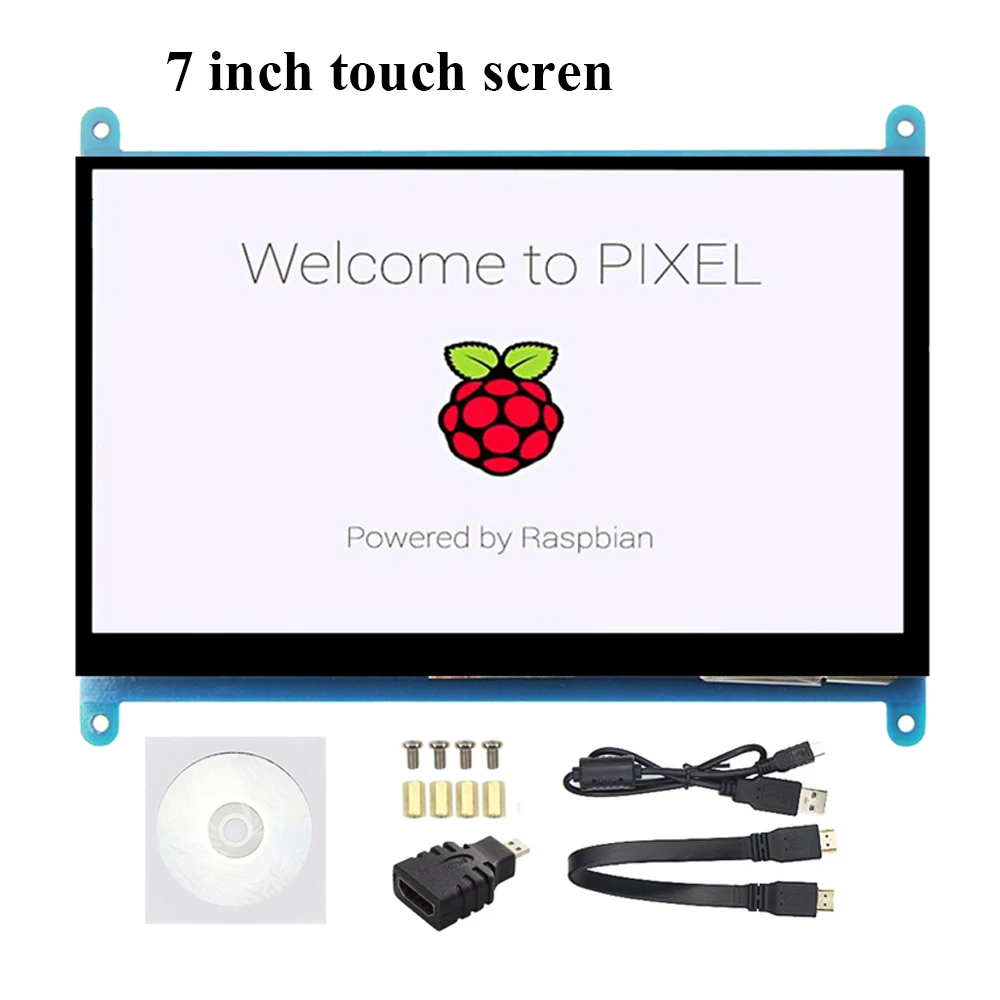 

Raspberry Pi 7 дюймов сенсорный экран Экран 1024*600 800*480 ЖК-дисплей Дисплей для Raspberry Pi 4 Модель B 4B/3B +/3B Nvidia Jetson Nano портативных ПК