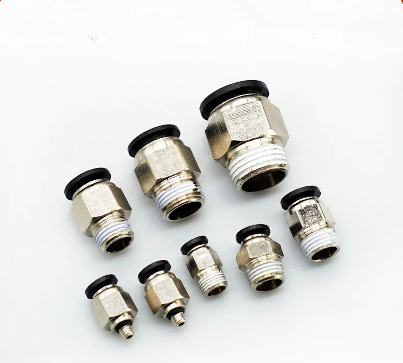 PC4 01 черный пневматический быстрое частей соединение продевается через трахеи 3d