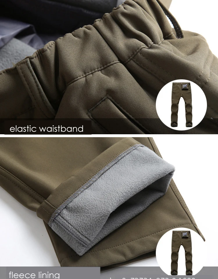 Мужские брюки для кемпинга водонепроницаемые уличные походные флисовые мужская